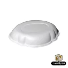 Műanyag salátás 1kg, mély, ovális, fehér