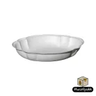 Műanyag salátás 1kg, mély, ovális, fehér