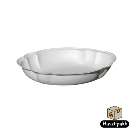 Műanyag salátás 1kg, mély, ovális, fehér