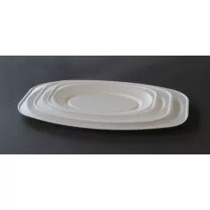 Hab hidegtál tálca, fehér 3személyes