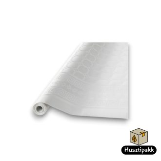 Papírterítő, damaszt hatású, fehér 1,2x10m