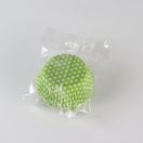 Muffin sütőforma Zöld, pöttyös 50x25mm 60db