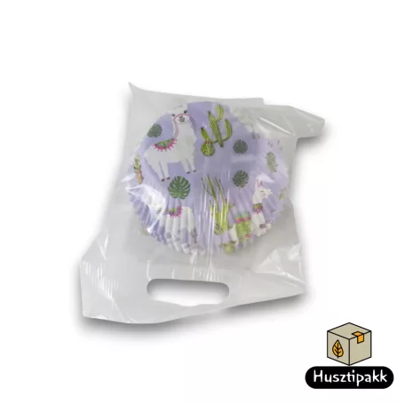 Muffin Sütőforma - Láma mintás, 50x25mm 60db