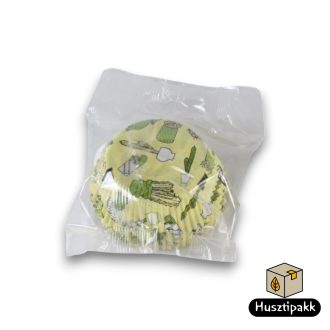 Muffin Sütőforma - Kaktusz mintás, 50x25mm 60db