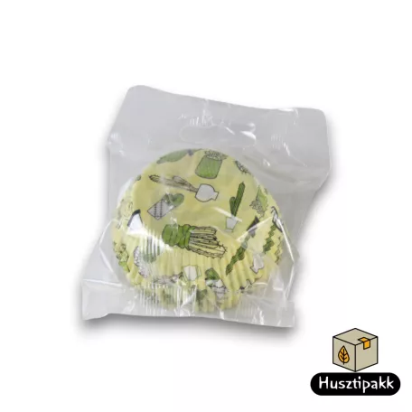 Muffin Sütőforma - Kaktusz mintás, 50x25mm 60db