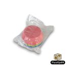 Muffin Sütőforma - 3 színű, kék, zöld, rózsaszín, 50x25mm 60db