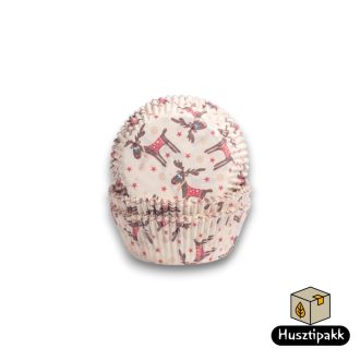 Muffin Sütőforma - Rénszarvas mintás, 50x25mm 60db