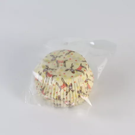 Muffin Sütőforma - Rénszarvas mintás, 50x25mm 60db