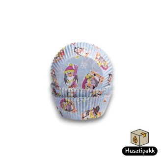 Muffin Sütőforma - Pingvin mintás, 50x25mm 60db