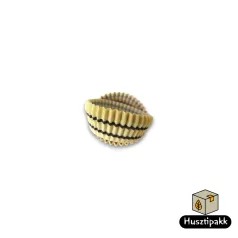 Bonbon kapszli - Krém, dupla barna csíkos, 30x12mm 100db