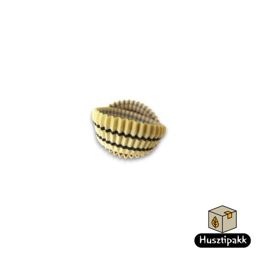 Bonbon kapszli - Krém, dupla barna csíkos, 30x12mm 100db