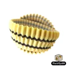 Bonbon kapszli - Krém, dupla barna csíkos, 30x12mm 100db