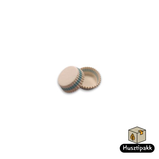 Bonbon kapszli - Fehér, kék csíkos, 30x12mm 100db
