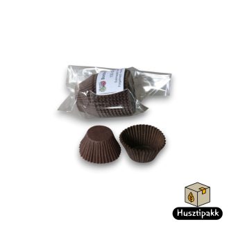 Bonbon kapszli, MINI - 
Sötétbarna 20x17 mm 100db