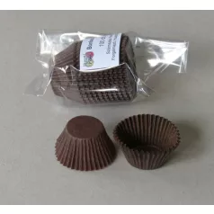 Bonbon kapszli, MINI - Sötétbarna 20x17mm ECOPACK 100db