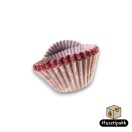 Bonbon kapszli - Piros-rózsaszín, csillagos, hópelyhes mintával, 32x22mm 100db