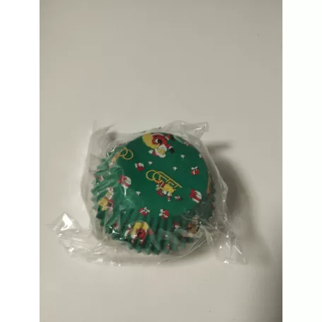 Muffin Sütőforma - Mikulás mintás, 50x30mm 100db