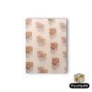 Sütis, süteményes csomagoló, fehér, barna péktermék mintás 60x80cm 22db