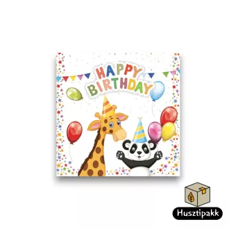   Szalvéta mintás - My Birthday, HAPPY BIRTHDAY felirat 33x33cm 20db