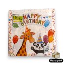 Szalvéta mintás - My Birthday, HAPPY BIRTHDAY felirat 33x33cm 20db
