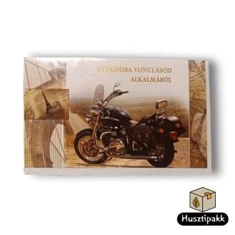   Képeslap - Nyugdíjba vonulásod alkalmából - Fekete motor B
