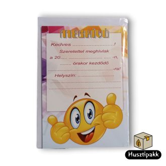 Képeslap meghívó - Smiley emoji
