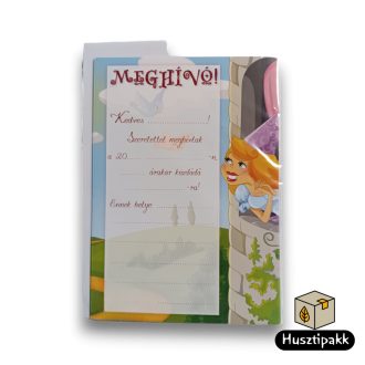 Képeslap meghívó - Hercegnő a toronyban 10db