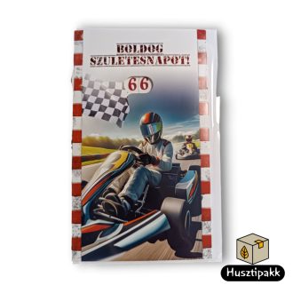   Képeslap - Boldog Születésnapot! - Állítható számok, Gokartversenyző CC