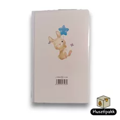   Képeslap - Szívből Gratulálok! - Kék, nyuszi, kék csillag B