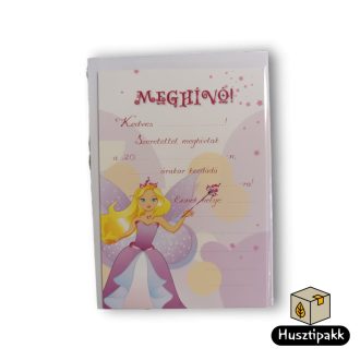 Képeslap meghívó - Tündér, rózsaszín