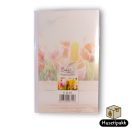 Képeslap - Boldog Névnapot! - Sárga és rózsaszín-fehér tulipán E