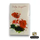 Képeslap - Boldog Névnapot! - Festett hatású vörös rózsa és bor E
