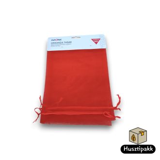 Organza tasak - Piros 3db (17x23cm)