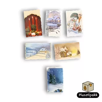 Ajándékkísérő - Karácsonyi, vegyes kicsi 6db