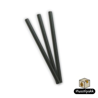 Papírszívószál fekete 205x6mm 10db