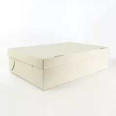 Papírdoboz, fehér, 45x31x12cm