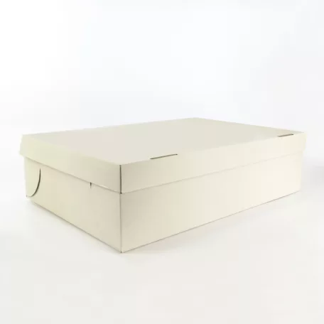 Papírdoboz, fehér, 45x31x12cm