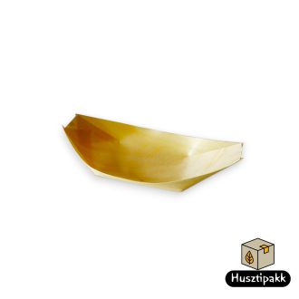 Streetfood csónak, fa hajó tál 16,5x8,5cm 50db