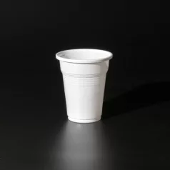 Műanyag Pohár, 1dl FEHÉR 100db