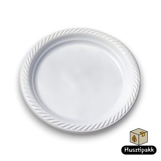 Műanyag lapostányér 23cm 100db