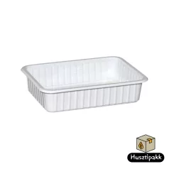   Szögletes műanyag elviteles doboz, fehér Paccor  500ml 50db