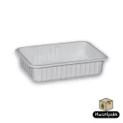 Szögletes műanyag elviteles doboz, fehér Paccor 500ml 50db