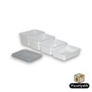 Szögletes tál Paccor 500ml 50db