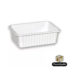   Szögletes műanyag elviteles doboz, fehér Paccor 750ml 50db