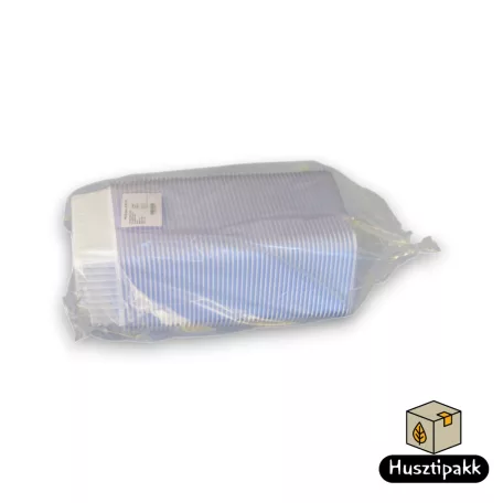 Szögletes műanyag elviteles doboz, fehér Paccor 750ml 50db