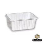 Szögletes műanyag elviteles doboz, fehér Paccor 1000ml 50db