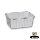Szögletes műanyag elviteles doboz, fehér Paccor 1000ml 50db