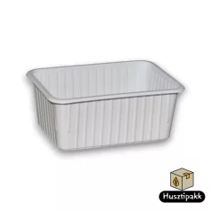   Szögletes műanyag elviteles doboz, fehér Paccor 1000ml 50db