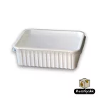 Szögletes műanyag elviteles doboz, fehér Paccor 1000ml 50db