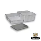 Szögletes műanyag elviteles doboz, fehér Paccor 1000ml 50db